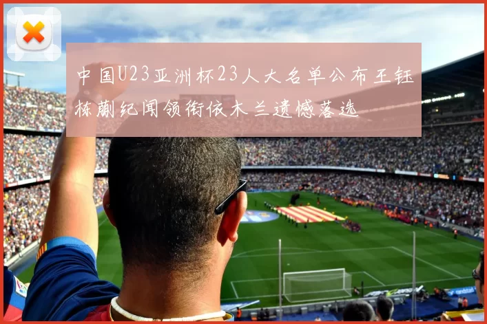 中国U23亚洲杯23人大名单公布王钰栋蒯纪闻领衔依木兰遗憾落选